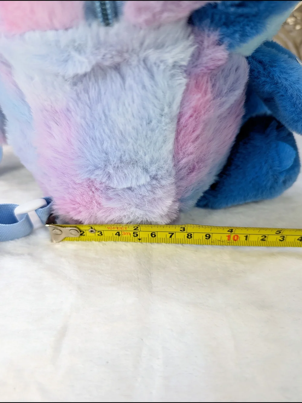 Plush Stitch Character Kids Backpack - Blue & Pastel Pink